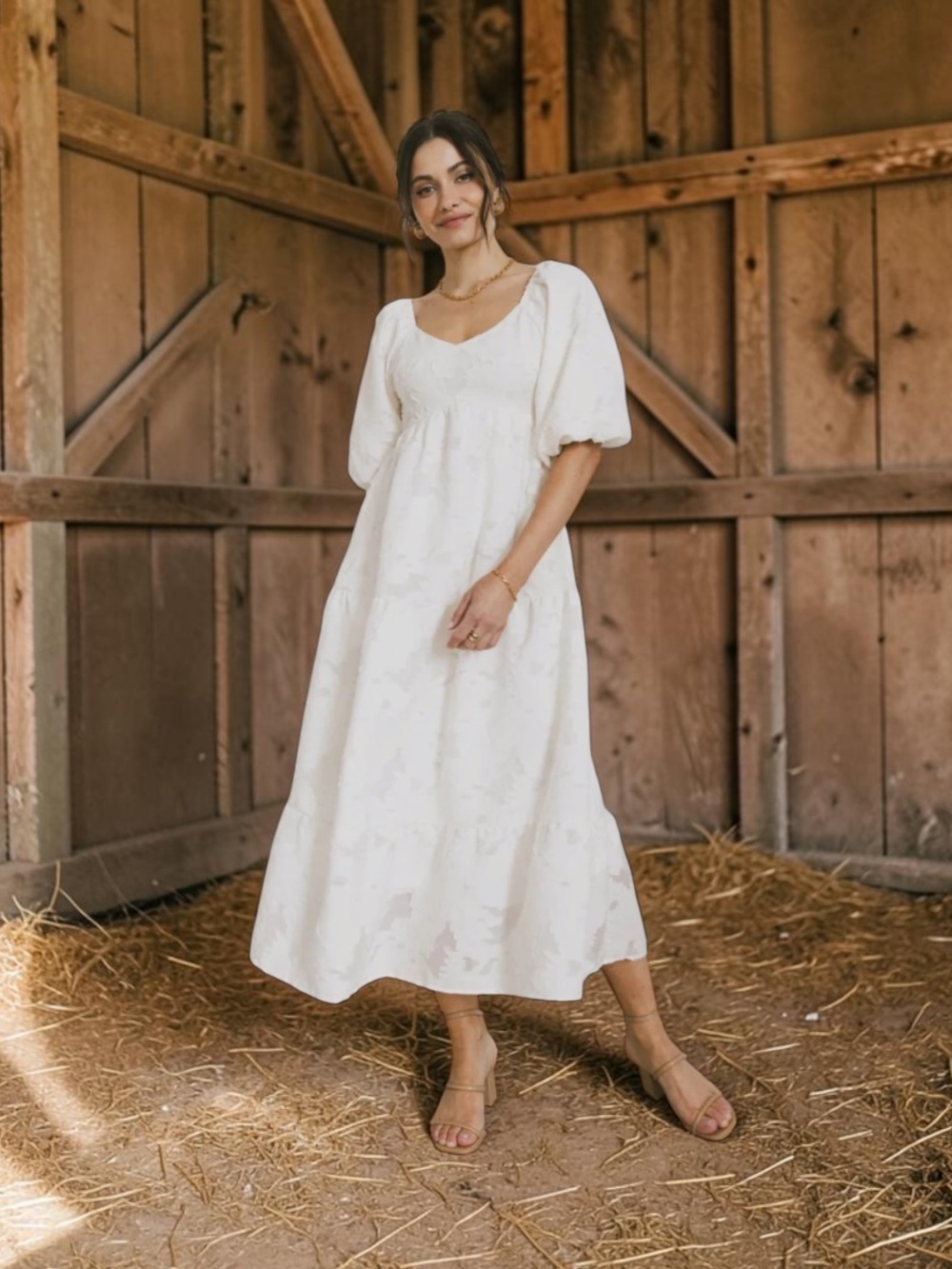 böhme Women’s Ivory Maxi Dress - S Regular